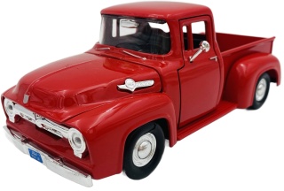 Ford F-100 Pickup 1956 1:24 Motormax 73235 czerwony