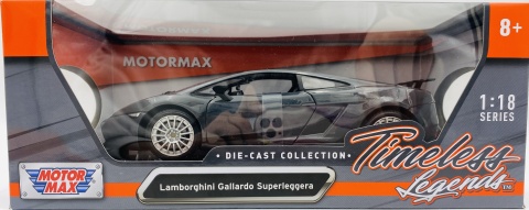 Lamborghini Gallardo Superleggera model 1:18 Motormax 73181 grafitowy Lamborghini Gallardo Superleggera model 1:18 Motormax 73181 grafitowy
