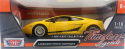 Lamborghini Gallardo Superleggera model 1:18 Motormax 73181 żółty