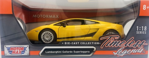 Lamborghini Gallardo Superleggera model 1:18 Motormax 73181 żółty Lamborghini Gallardo Superleggera model 1:18 Motormax 73181 żółty