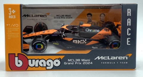 McLaren MCL38 F1 2024 Miami #81 Piastri BBurago 1:43