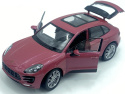 Porsche Macan Turbo Welly 24047 1:24 bordowy