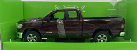 RAM 1500 Hemi 2019 Bighorn pickup model Welly 1:27 bordowy RAM 1500 Hemi 2019 Bighorn pickup model Welly 1:27 bordowy