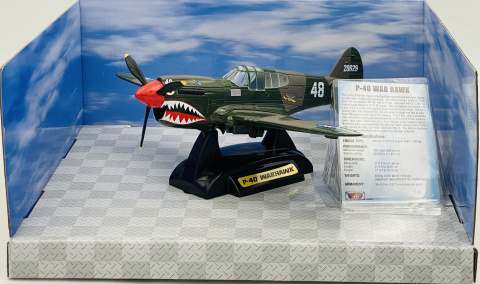 Samolot Curtiss P-40 Warhawk duży model podstawka METAL Motormax Samolot Curtiss P-40 Warhawk duży model podstawka METAL Motormax