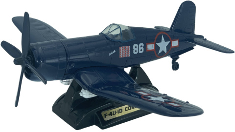 Samolot Vought F-4U 1D Corsair duży model podstawka METAL Motormax 76355 Samolot Vought F-4U 1D Corsair duży model podstawka METAL Motormax 76355
