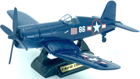 Samolot Vought F-4U 1D Corsair duży model podstawka METAL Motormax 76355 Samolot Vought F-4U 1D Corsair duży model podstawka METAL Motormax 76355