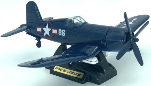 Samolot Vought F-4U 1D Corsair duży model podstawka METAL Motormax 76355 Samolot Vought F-4U 1D Corsair duży model podstawka METAL Motormax 76355