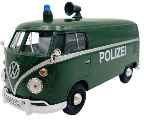 VW Type 2 T1 Polizei Policja niemiecka model 1:24 Motormax 79574 VW Type 2 T1 Polizei Policja niemiecka model 1:24 Motormax 79574