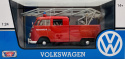 VW Type 2 T1 straż pożarna z drabiną model 1:24 Motormax 79584