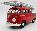 VW Type 2 T1 straż pożarna z drabiną model 1:24 Motormax 79584