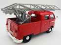 VW Type 2 T1 straż pożarna z drabiną model 1:24 Motormax 79584