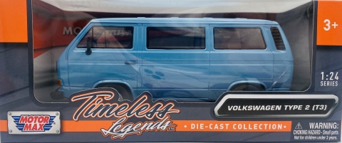 VW Type 2 (T3) Transporter 1:24 Motormax 79376 niebieski VW Type 2 (T3) Transporter 1:24 Motormax 79376 niebieski