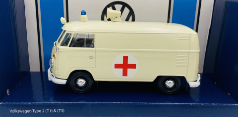 Volkswagen Type 2 T1 Ambulance karetka pogotowia model 1:24 Motormax 79565 Volkswagen Type 2 T1 Ambulance karetka pogotowia model 1:24 Motormax 79565