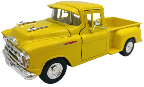 Chevy 3100 Stepside Pickup 1957 model 1:24 Motormax 79381 zółty Chevy 3100 Stepside Pickup 1957 model 1:24 Motormax 79381 zółty