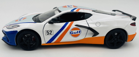 Corvette C8 2020 Gulf Livery model 1:24 Motormax 79664 Corvette C8 2020 Gulf Livery model 1:24 Motormax 79664