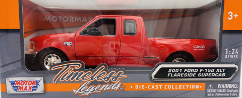 Ford F-150 Flareside Supercab Pickup 2001 1:24 Motormax 73284 czerwony Ford F-150 Flareside Supercab Pickup 2001 1:24 Motormax 73284 czerwony