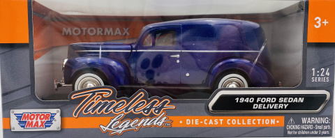 Ford Sedan Delivery 1940 1:24 Motormax 73250 granatowy Ford Sedan Delivery 1940 1:24 Motormax 73250 granatowy