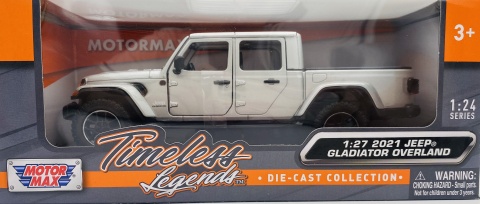 Jeep GLADIATOR Overland 2021 1:27 Motormax 79365 srebrny Jeep GLADIATOR Overland 2021 1:27 Motormax 79365 srebrny