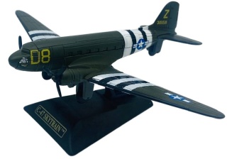 Samolot Boeing C-47 Skytrain Dakota model podstawka METAL Motormax