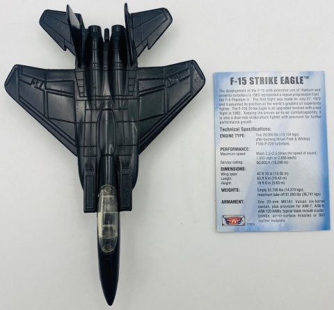 Samolot Boeing F-15 Strike Eagle model podstawka METAL Motormax czarny Samolot Boeing F-15 Strike Eagle model podstawka METAL Motormax czarny