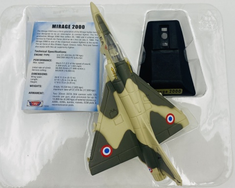 Samolot Dassault Mirage 2000 model podstawka METAL Motormax Samolot Dassault Mirage 2000 model podstawka METAL Motormax