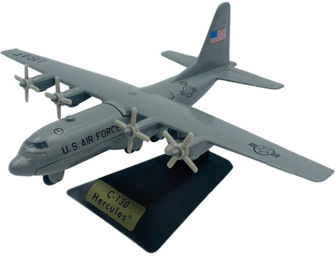 Samolot Lockheed C-130 Hercules model podstawka METAL Motormax szary Samolot Lockheed C-130 Hercules model podstawka METAL Motormax szary