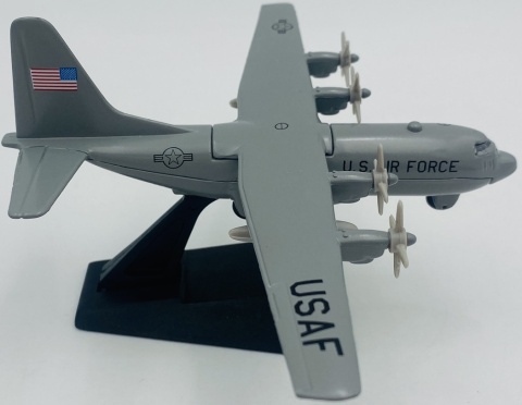 Samolot Lockheed C-130 Hercules model podstawka METAL Motormax szary Samolot Lockheed C-130 Hercules model podstawka METAL Motormax szary