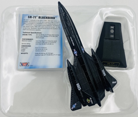 Samolot Lockheed SR-71 Blackbird model podstawka METAL Motormax Samolot Lockheed SR-71 Blackbird model podstawka METAL Motormax