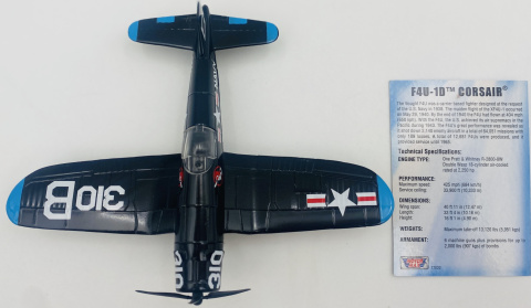 Samolot Northrop Grumman Vought F4U-1D Corsair model METAL Motormax Samolot Northrop Grumman Vought F4U-1D Corsair model METAL Motormax