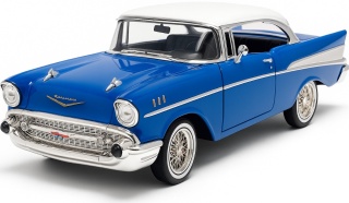 Chevy Bel Air 1957 z blendą przeciwsłoneczną Get Low 1:24 Motormax 79030