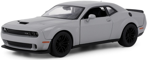 DODGE Challenger SRT Hellcat 2018 1:24 Motormax 79350 jasny szary DODGE Challenger SRT Hellcat 2018 1:24 Motormax 79350 jasny szary