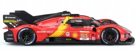 Ferrari 499P LMH FIA 24h Le Mans Hypercar 2023 #51 Bburago 16301 model 1:18 Ferrari 499P LMH FIA 24h Le Mans Hypercar 2023 #51 Bburago 16301 model 1:18