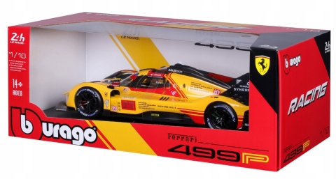 Ferrari 499P LMH FIA 24h Le Mans Hypercar 2024 AF CORSE #83 KUBICA Bburago 16304 model 1:18 Ferrari 499P LMH FIA 24h Le Mans Hypercar 2024 AF CORSE #83 KUBICA Bburago 16304 model 1:18
