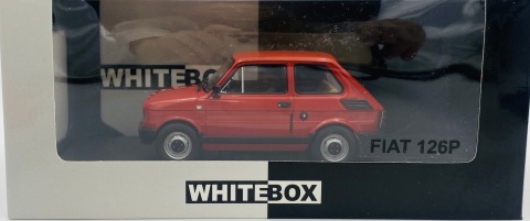 Fiat 126p maluch model 124249 WhiteBox 1:24 czerwony