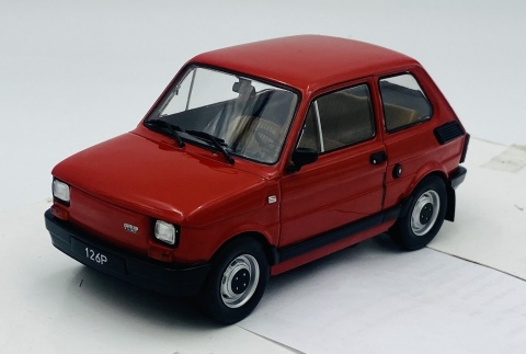 Fiat 126p maluch model 124249 WhiteBox 1:24 czerwony