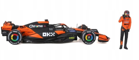 Formuła 1 McLaren MCL38 GP Miami F1 2024 #81 Piastri figurka BBurago 1:24 Formuła 1 McLaren MCL38 GP Miami F1 2024 #81 Piastri figurka BBurago 1:24