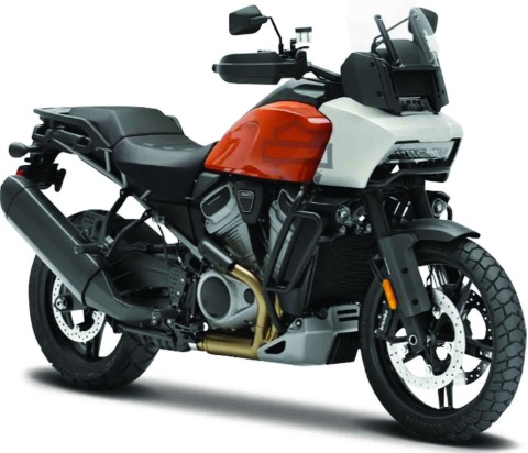 HARLEY-DAVIDSON Pan America 1250 2021 1:18 Maisto pomarańczowy HARLEY-DAVIDSON Pan America 1250 2021 1:18 Maisto pomarańczowy
