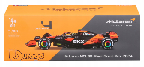 McLaren MCL38 GP Miami F1 2024 #4 Norris KASK BBurago 1:24 McLaren MCL38 GP Miami F1 2024 #4 Norris KASK BBurago 1:24