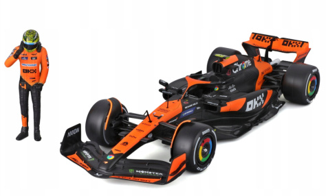 McLaren MCL38 GP Miami F1 2024 #4 Norris figurka BBurago 1:24 McLaren MCL38 GP Miami F1 2024 #4 Norris figurka BBurago 1:24