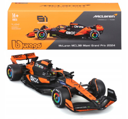 McLaren MCL38 GP Miami F1 2024 #81 Piastri KASK BBurago 1:24
