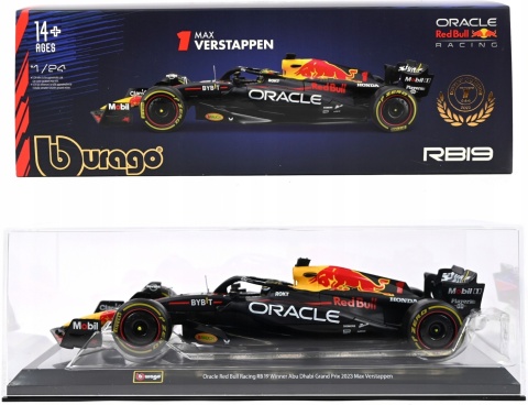 RB19 F1 RedBull 2023 #1 Verstappen gablotka Bburago model 1:24 RB19 F1 RedBull 2023 #1 Verstappen gablotka Bburago model 1:24