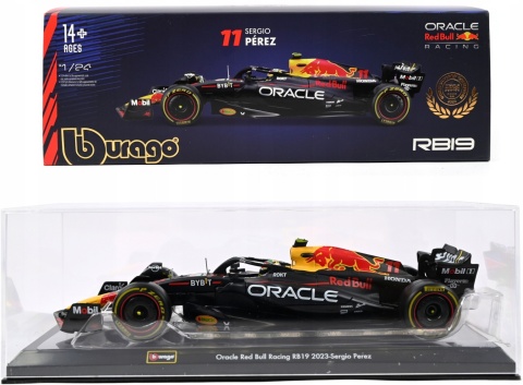 RB19 F1 RedBull 2023 #11 Perez gablotka Bburago 1:24 RB19 F1 RedBull 2023 #11 Perez gablotka Bburago 1:24