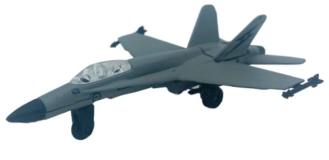 Samolot Boeing F/A-18 Hornet 4,5" 11,5 cm METAL Motormax szary