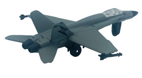Samolot Boeing F/A-18 Hornet 4,5" 11,5 cm METAL Motormax szary
