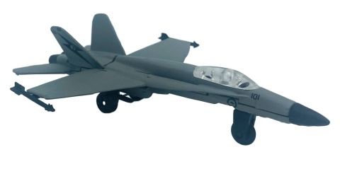 Samolot Boeing F/A-18 Hornet 4,5" 11,5 cm METAL Motormax szary