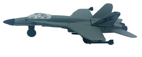 Samolot Boeing F/A-18 Hornet 4,5" 11,5 cm METAL Motormax szary