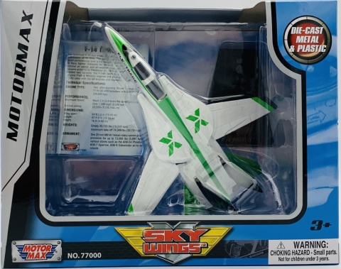 Samolot Grumman F-14 Tomcat biały model METAL Motormax