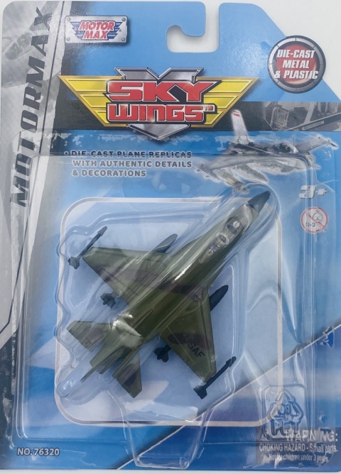 Samolot Lockheed Martin F-16 Falcon USA 4,5" 11,5 cm METAL Motormax