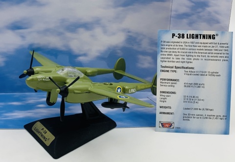 Samolot Lockheed P-38 Lightning model METAL Motormax