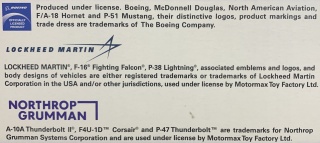 Samolot Northrop Grumman A7 Corsair II 4,5" 11,5 cm METAL Motormax